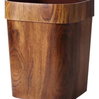 Papelera Cesto Basura Simil Madera Oficina Cocina Baño 12l