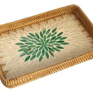Bandeja Decorativa En Rattan Varios Diseños – Grande