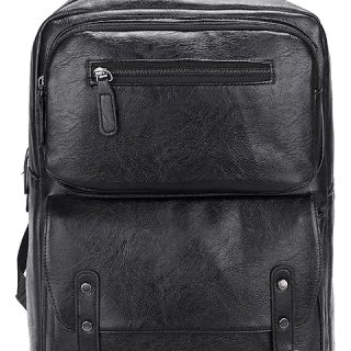 Mochila Cuero Pu Mujer Dama Retro Bolsillos Exteriores