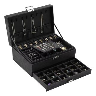 Joyero Organizador De 3 Capas Para Joyas Anillos Pulseras