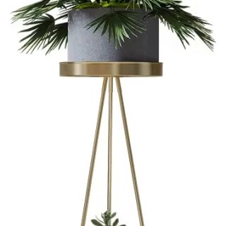 Porta Macetas Soporte Decorativo De Hierro A Pie Alto Chica