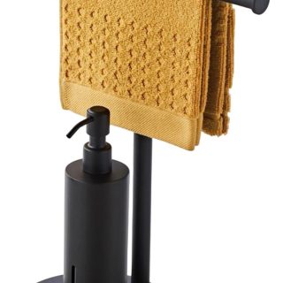 Dispensador De Jabón Acero Inoxidable Con Toallero