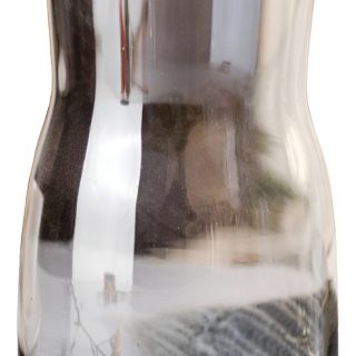 Florero De Cristal 16cm Vidrio Decoración Cuello Curvo