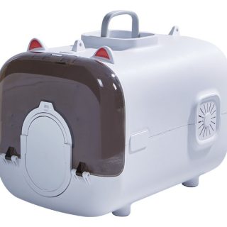 Caja Transportar Gatos Mascotas Con Comedero Ventilacion