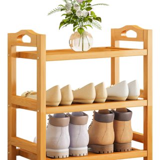 Organizador De Calzados Zapatera En Bambu 3 Estantes