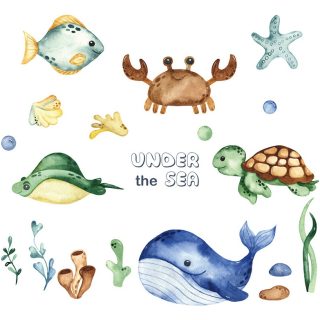 Vinilo Infantil Decorativo De Pared Oceanico