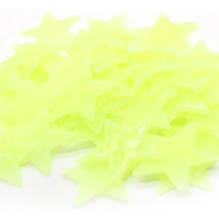 Estrellas Fluorescentes Luminosas De Pared 3d Decoración