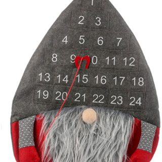 Calendario Adviento Navideño Colgable Forma Papa Noel