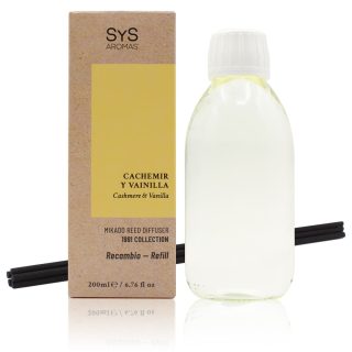 Recambio Mikado Cachemir y Vainilla 200ml + Palos 1991 SYS Aromas