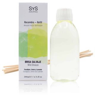 Recambio Mikado Brisa Salvaje 200ml + Palos Experience SYS Aromas