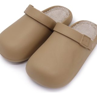 Zapato Sueco Abierto Corderito Abrigado Para Dama