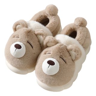 Pantufla Alta Unisex Con Interior De Corderito Diseño Osito