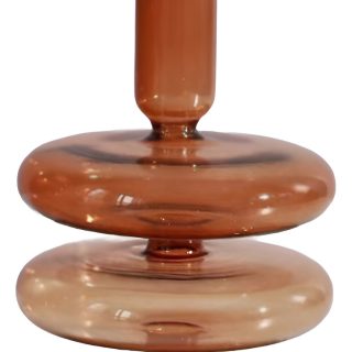 Candelabro Portavela De Cristal Ancho Decoración