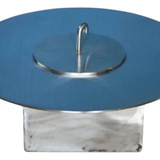 Estufa Etanol Circular 30cm Base Cuadrada Calefacción Deco