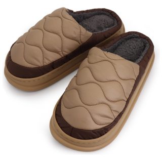 Pantuflas De Adulto Elegantes Abiertas Con Corderito