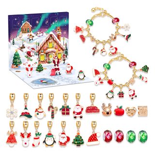 Calendario Adviento Navidad Pulsera Con Dijes 24 Sorpresas