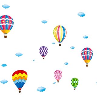 Vinilo De Pared Adhesivo Globos Aerostaticos