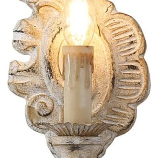 Aplique De Pared Estilo Vintage En Madera Tallada