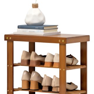 Zapatero Con Asiento Dos Estantes Organizador Zapatos