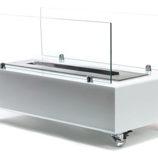 Estufa Fógon Decorativo De Etanol Portatil Con Ruedas