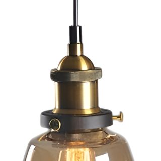 Lampara De Techo Colgante Curbo Vintage De Vidrio