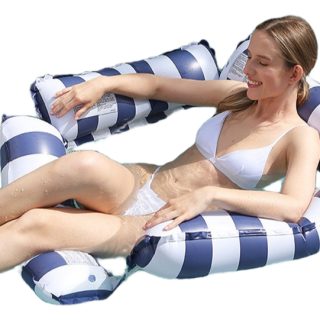 Sillon Silla Inflable De Piscina + Inflador Verano