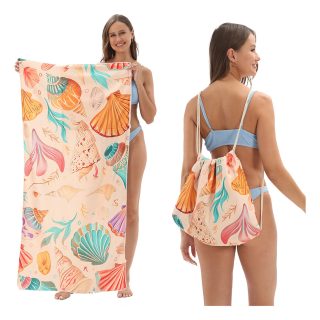 Toalla De Playa 140×70 Con Mochila Playera