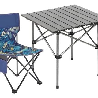 Kit Mesa Y 2 Sillas Plegables Para Camping Playa