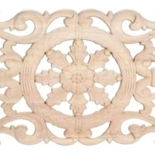 Adorno Arabesco Clásico Madera Tallada Para Pared Panel