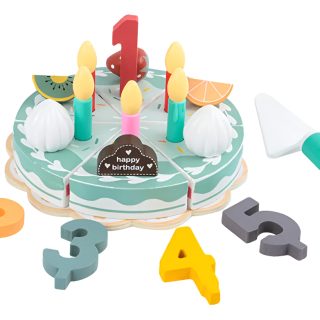 Juguete De Madera Torta De Cumpleaños De Madera