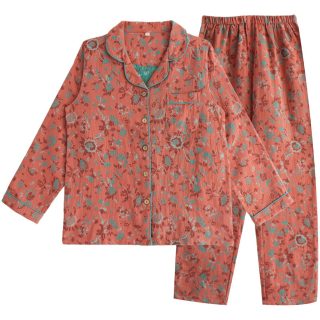 Pijama Ropa Para Dormir Con Estampados Flores De Dos Piezas