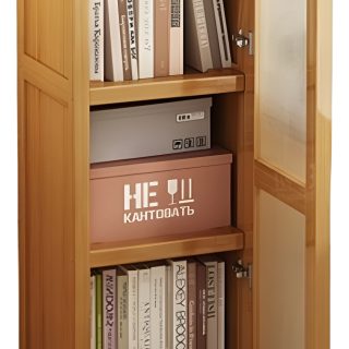 Mueble Organizador Biblioteca Con Puertas Cristalero