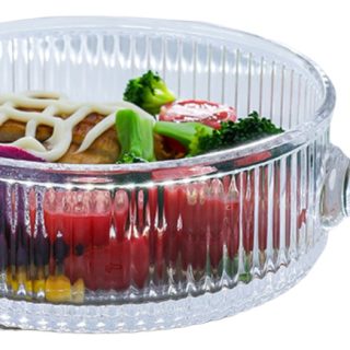 Plato Hondo Estilo Cazuela Copetin Vidrio Con Asa 15cm