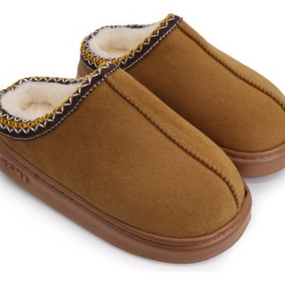 Pantufla Calzado Con Corderito Y Plataforma Estilo Sueco