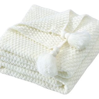 Manta Suave Liviana Decorativa Para Living Borlas 70×100