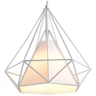 Lampara Colgante Estilo Jaula Diamante Iluminación Luz