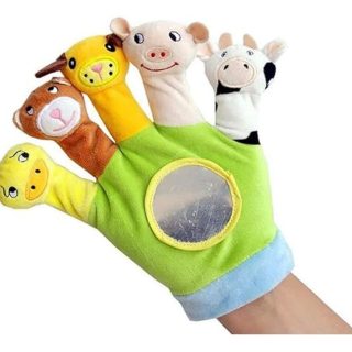 Guante De Actividades Para Bebé Con Animales Y Espejo
