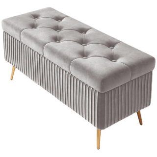 Puff Baúl Asiento Organizador Living Dormitorio