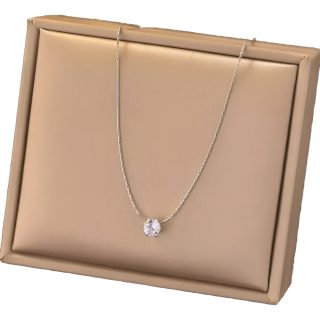 Collar Circular Dije Diamante Simil Punto De Luz 6mm engarce