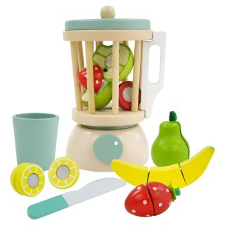 Juego Simulación Licuadora De Madera Con Frutas Para Cortar