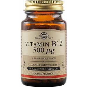 Vitamina B12 500 mcg 50 capsulas – Solgar